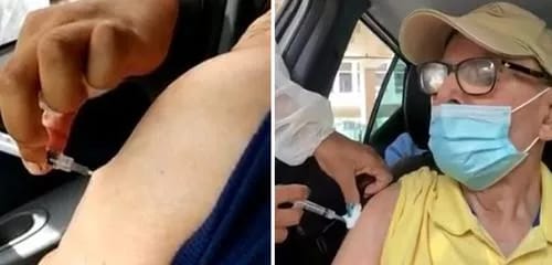 Idosos recebem falsa aplicação de vacina contra a Covid-19 em drive-thru